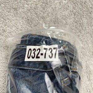 Lands' End Traditional Fit Flannel lined Denim Jeans Mens 35 Blue Straight Leg